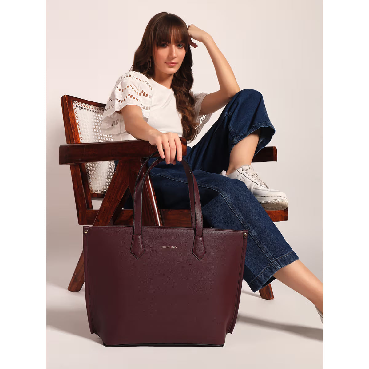 THE GUSTO Women Wine Evoke Tote Bag (M)