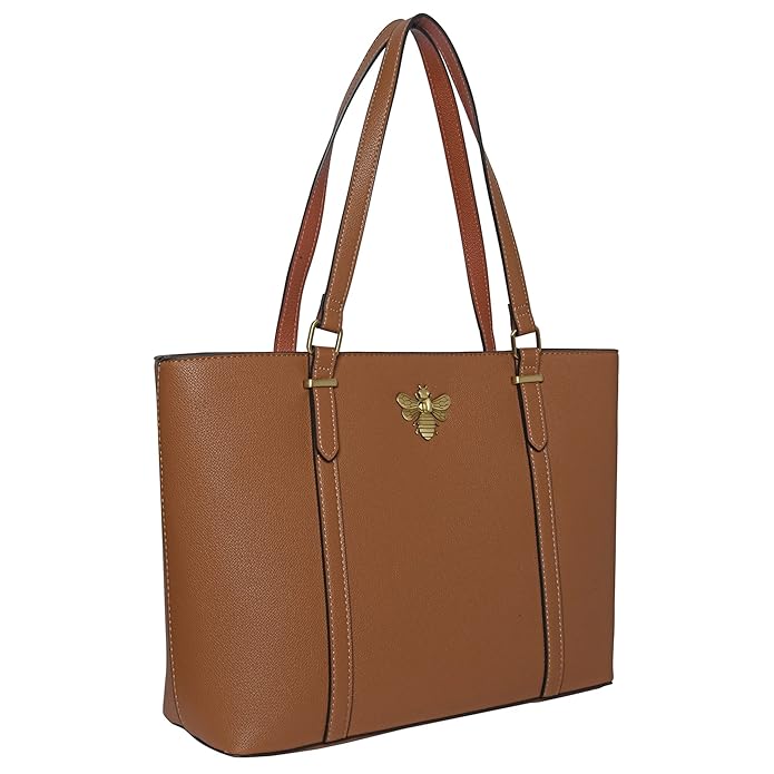 Accessorize London women's Tan Britney Bee Tote