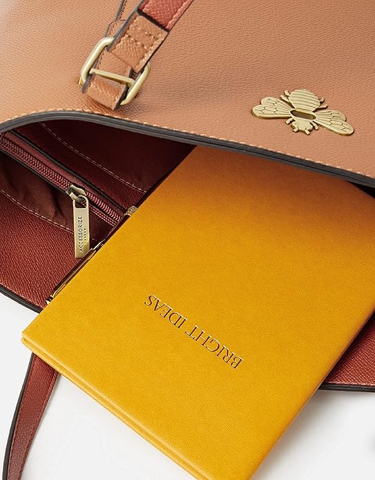 Accessorize London women's Tan Britney Bee Tote